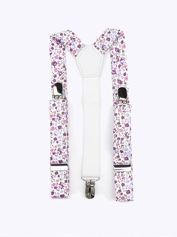 Liberty Violet Cotton Children's Suspenders "Gaspard" for wholesale by Unipap's