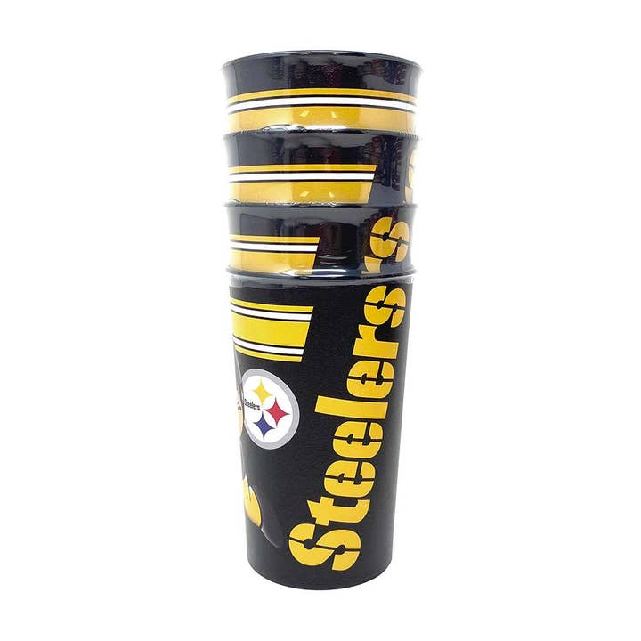Pittsburgh Steelers Party Cup 4-Pack for wholesale by Party Animal, Inc.