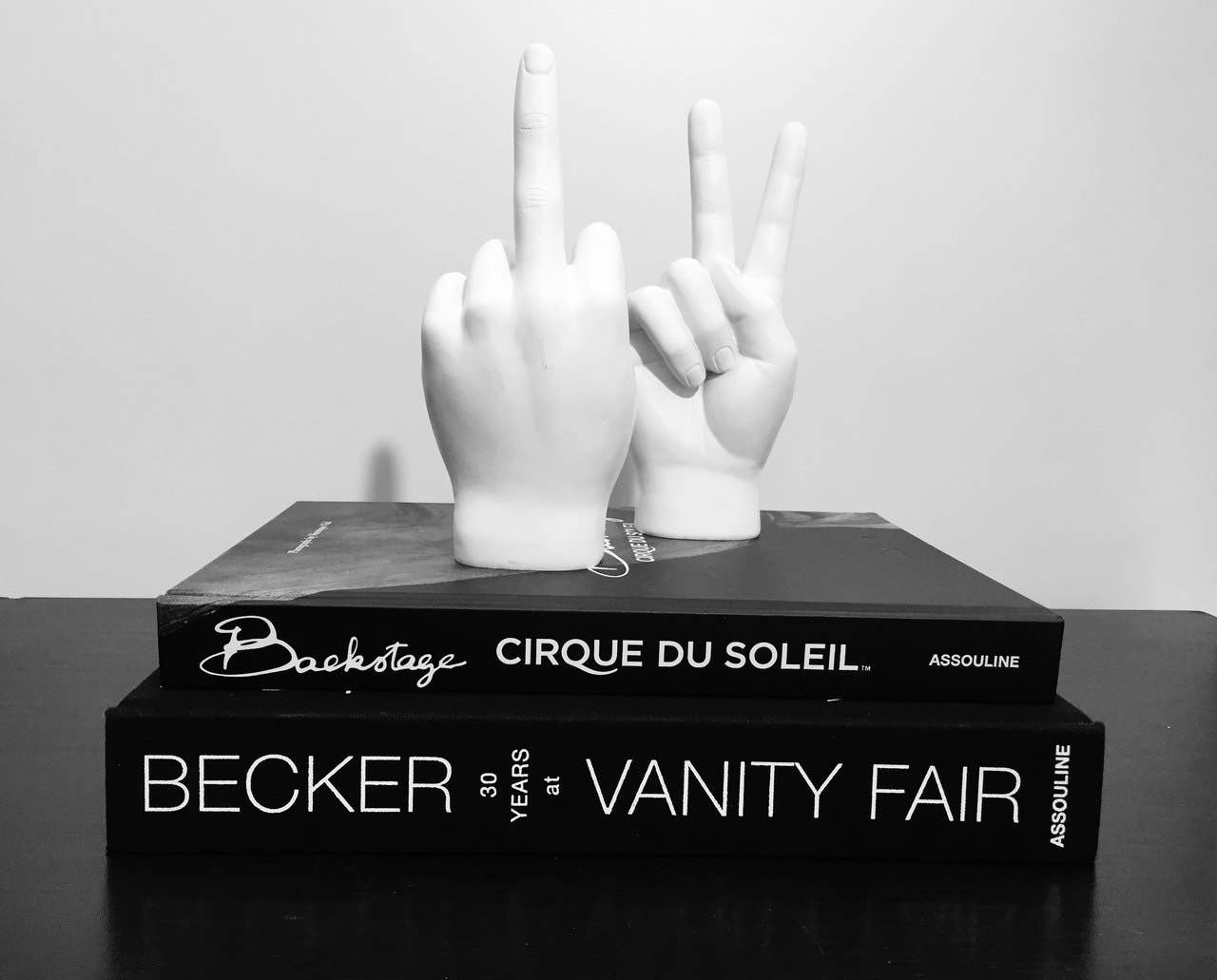 Interior Illusions Plus - Wholesale Decorative Tabletop Object - White Middle Finger Tabletop - 9" long3