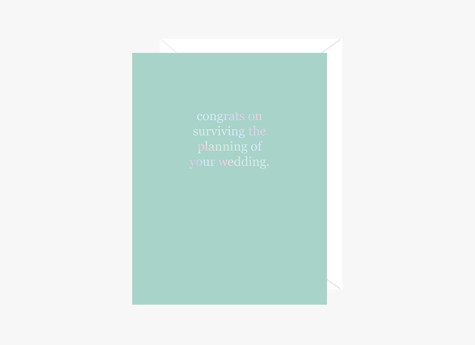 Paper Hearts™ - Wholesale Wedding Card - (Foil) Surviving Wedding Planning | Greeting Card1