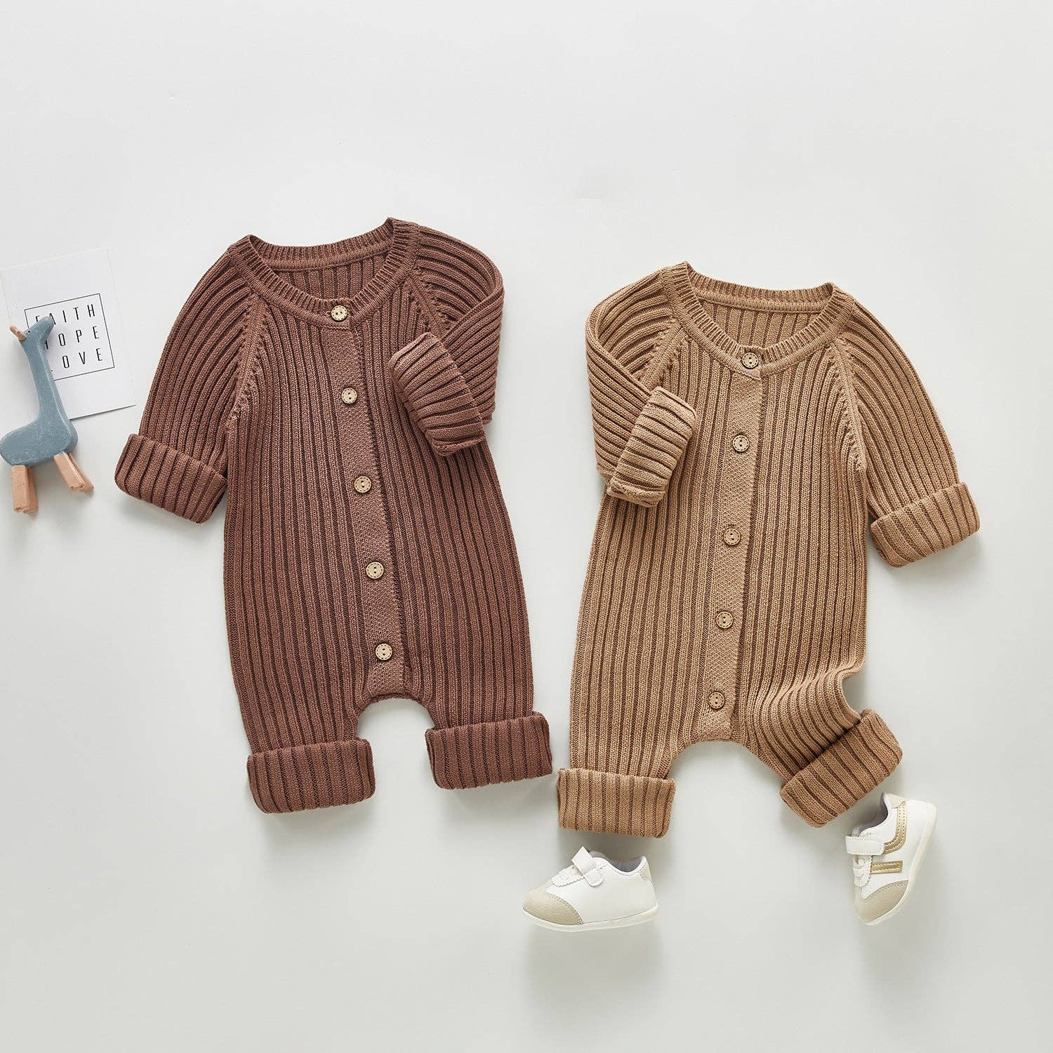 Little Trendy - Wholesale Jumpsuit - Baby - Baby long-sleeved knitted romper outing warm romper6