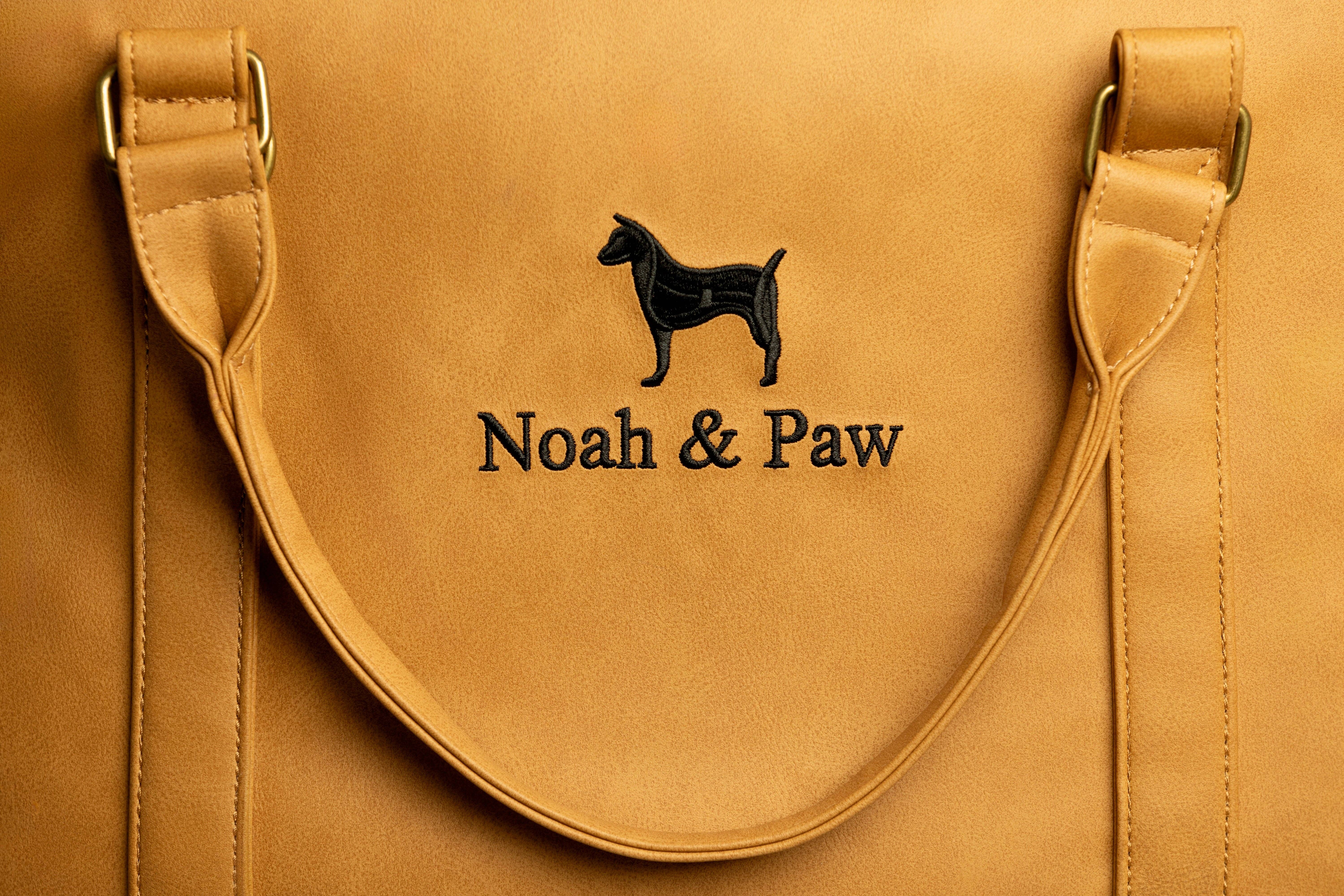 NOAH AND PAW LLC – wholesale Pet carrier – Cat/dog – Dog Car Seat Carrier Orthopedic Crushed Foam, Camel, Vegan Leather12