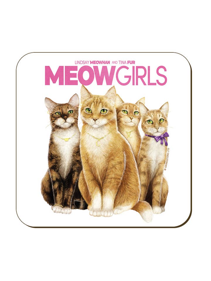 Horror Cats Meow Girls Coaster for wholesale by Grindstore