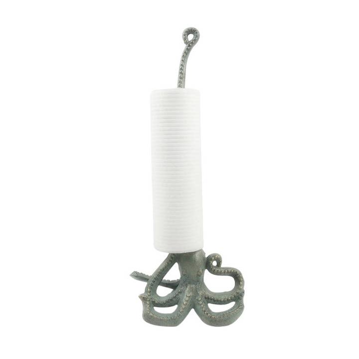 Hampton Nautical - Vendita all'ingrosso Portarotoli - Portarotolo da cucina a forma di polpo in bronzo antico in ghisa