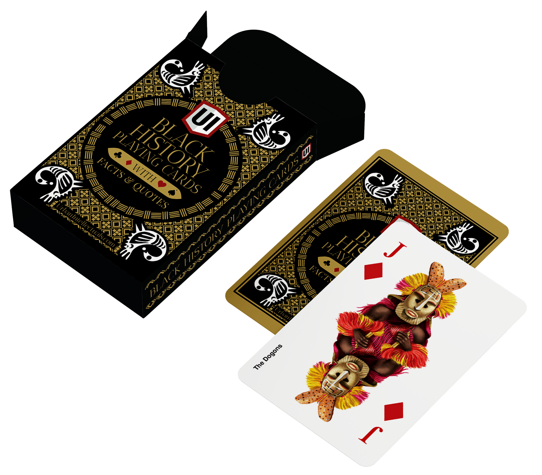 Urban Intellectuals, Inc - Wholesale Playing Cards - Black History Playing Cards w/ custom illustrations & facts3