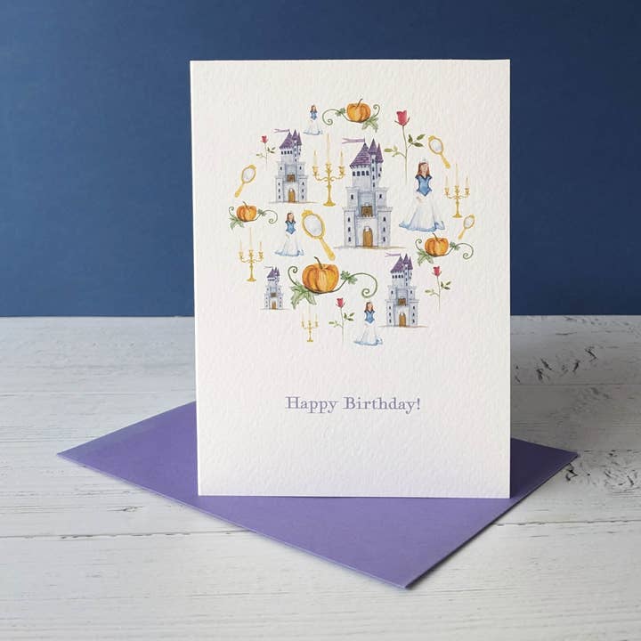 Greetings card - Fairytale Princess - Happy Birthday for wholesale by Sarah Patel Design