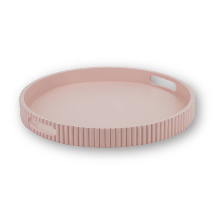 Tray/Plateau - Round - MDF - Light Pink - 35x35x4cm for wholesale by Housevitamin bv