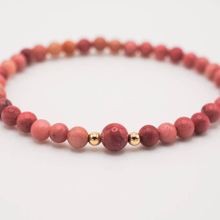 Rhodonite Horizon Bracelet for wholesale by Ripple | Reiki Infused Jewelry