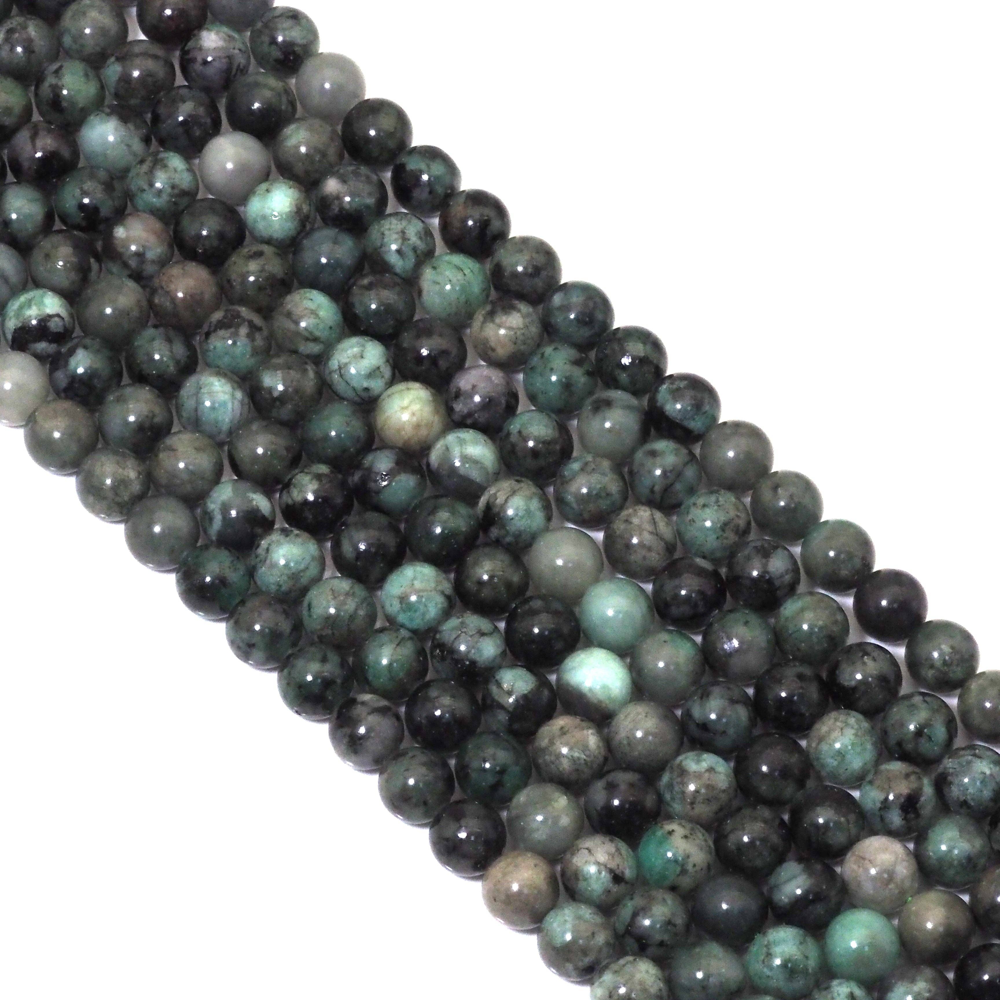 BestBeads&Beyond - Wholesale Beads - Genuine Emerald Round Smooth Beads, 6mm/8mm/10mm, Sku#U14981