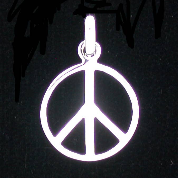 Sterling Silver Peace Sign Pendant for wholesale by Zeppo Merchandisers Inc