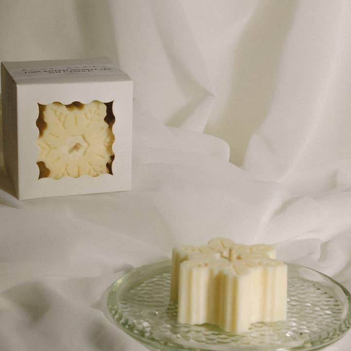 Velas pilar sem perfumes de neve - cera de soja por atacado de Luxe salts