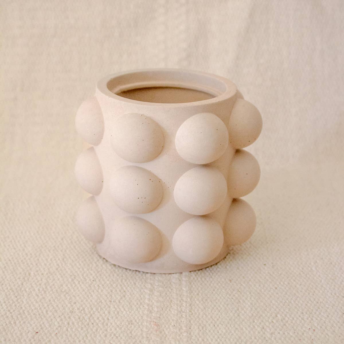 Moderniche - Vente Bougeoirs - Pot à bougie en béton vide de 8 oz avec couvercle en option - Style à bulles17