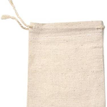 Ivory Unbleached Cotton Muslin Sachet Bags with Drawstring for wholesale on Faire