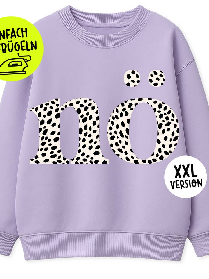 *EDIÇÃO ESPECIAL* Remendo XXL Flock - nö -DOTS- *termocolante* por atacado de Paul und Clara