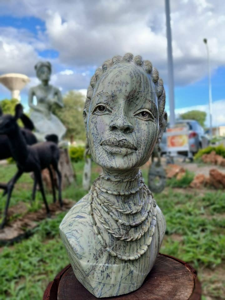 Handcarved Female Bust for wholesale by AVAC Arts