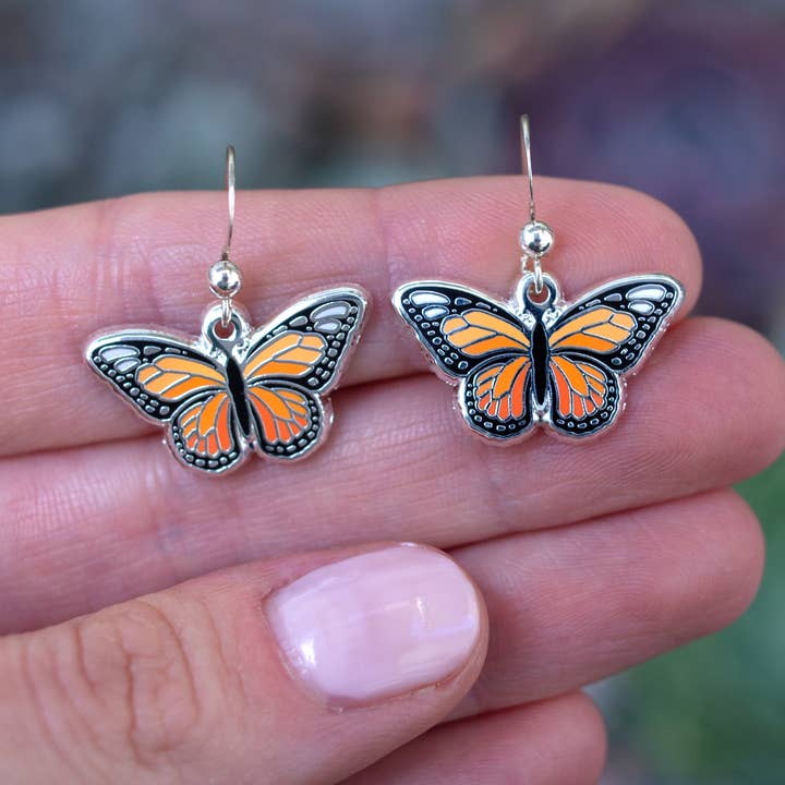 Botanical Bright - Wholesale Dangle Earrings - Monarch Butterfly Dangle Earrings