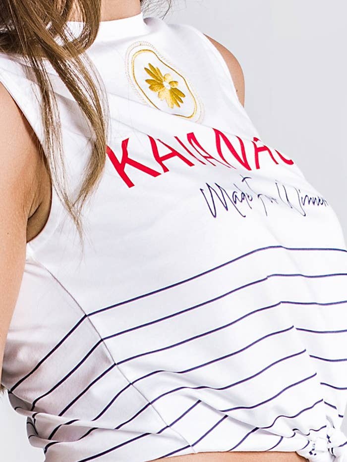 Ganadores náuticos blancos Crop Top para venta al por mayor de Gianni Kavanagh