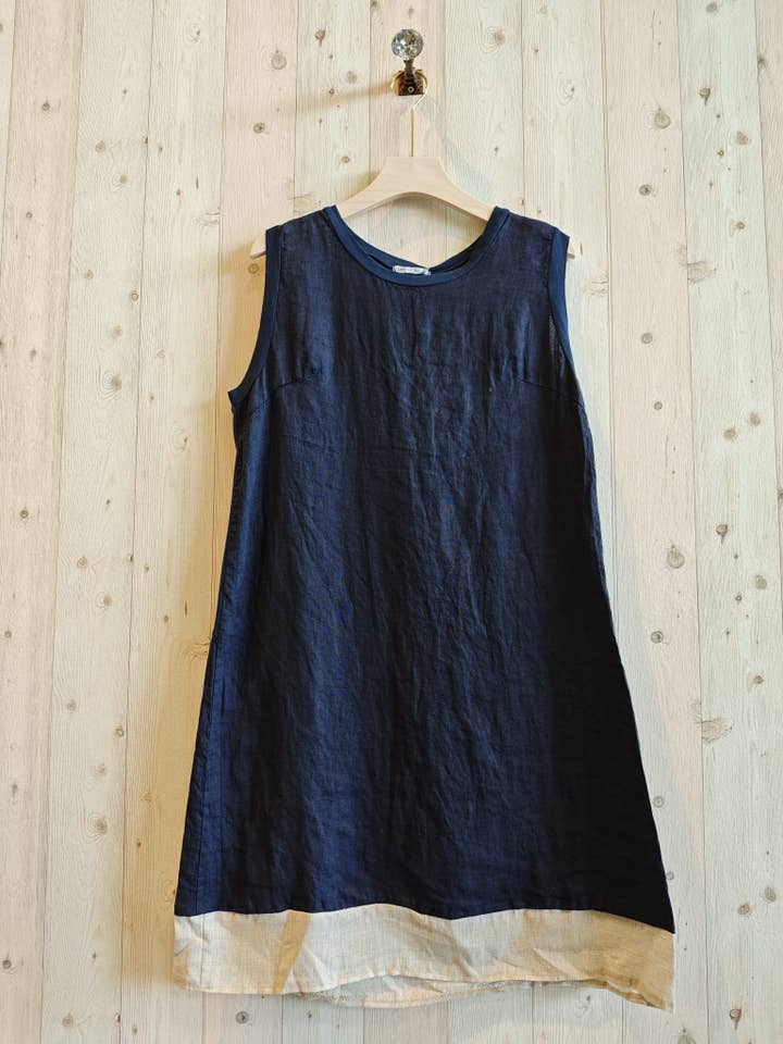 Linen & More - Wholesale Dress - Women's - REF 27146 SLEEVELESS DRESS 100% LINEN