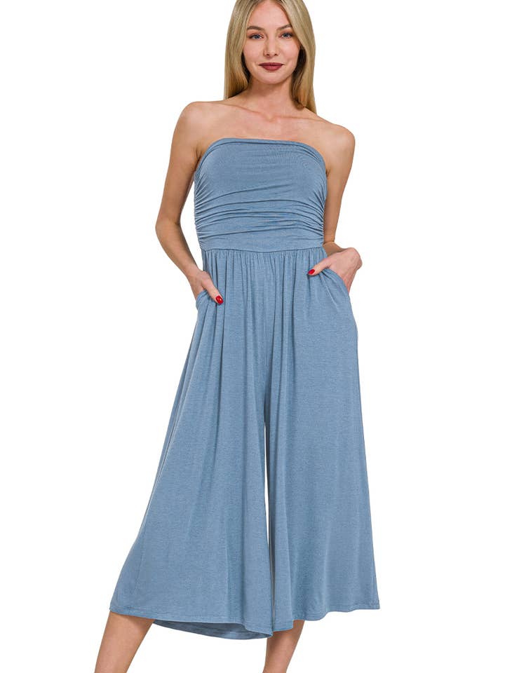 ._ SI-27339 Macacão Sem Alças de Duas Camadas por atacado de 42POPS