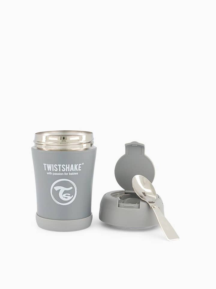Twistshake Conteneur alimentaire isotherme 350 ml Gris pastel pour la vente par Twistshake