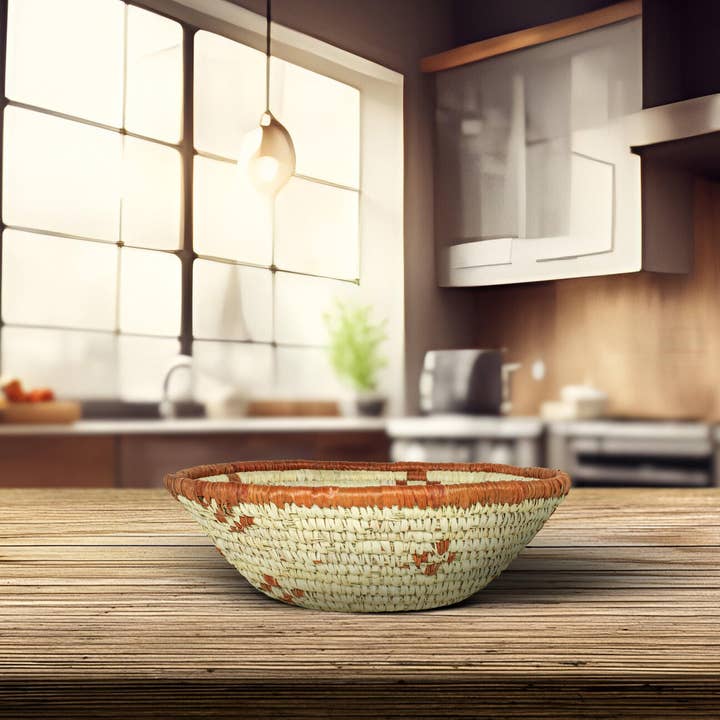 ArtisanalEmporiumLLC - Wholesale Basket - Handwoven Bowl Basket - Southwestern Basket - 8 inch dia5