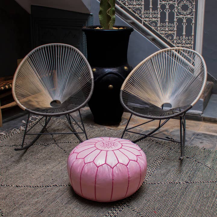 Pouf in pelle, cuscino da seduta, cuscino da pavimento, poggiapiedi per la vendita all'ingrosso da parte di Melecraft