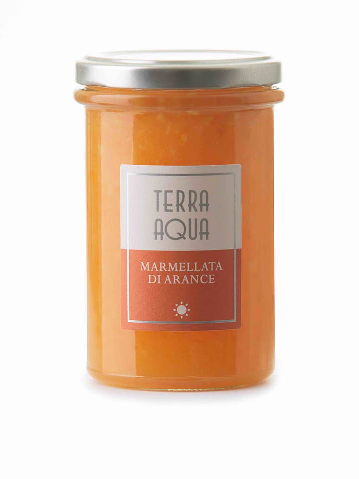 Marmellata di Arance Tarocco |Peso Netto 360g| per la vendita all'ingrosso da parte di Terra Aqua
