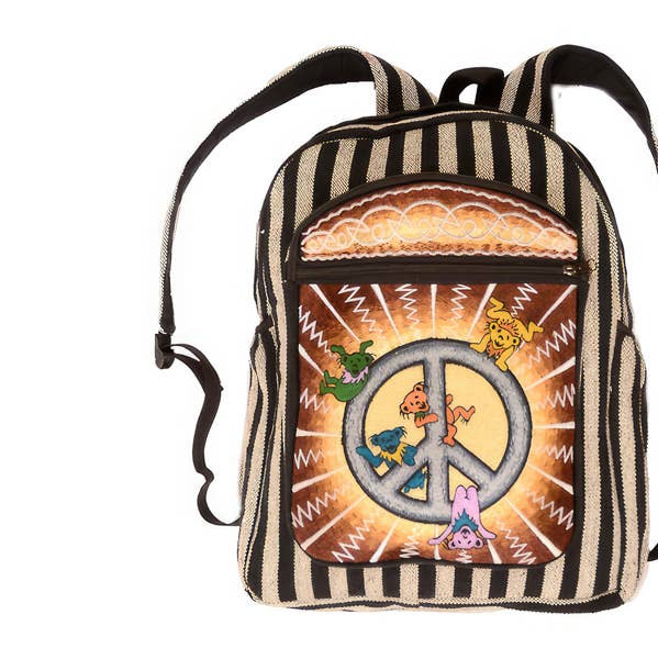 Gypsy Rose - Wholesale Backpack - Unisex - Grateful Dead Dancing Bears Hangin With Peace Gheri Backpack0