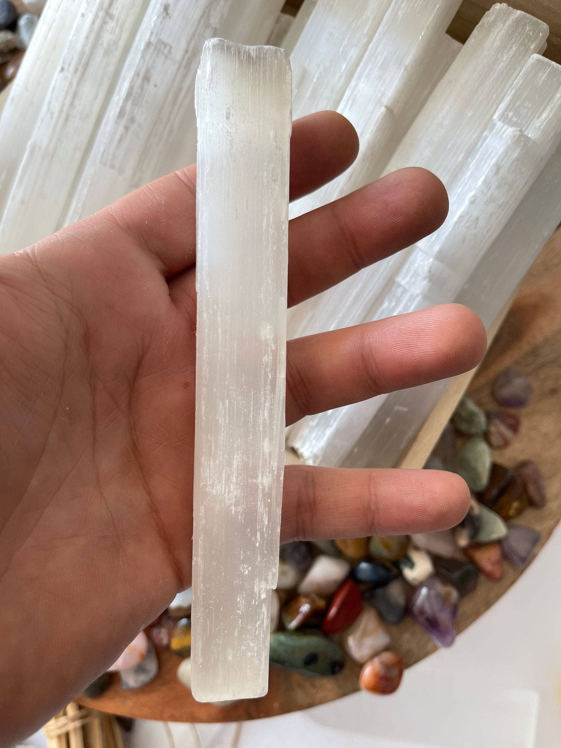 CaNatureLover - Wholesale Spiritual Stone/Crystal - 6-Inch Raw Selenite Wand2
