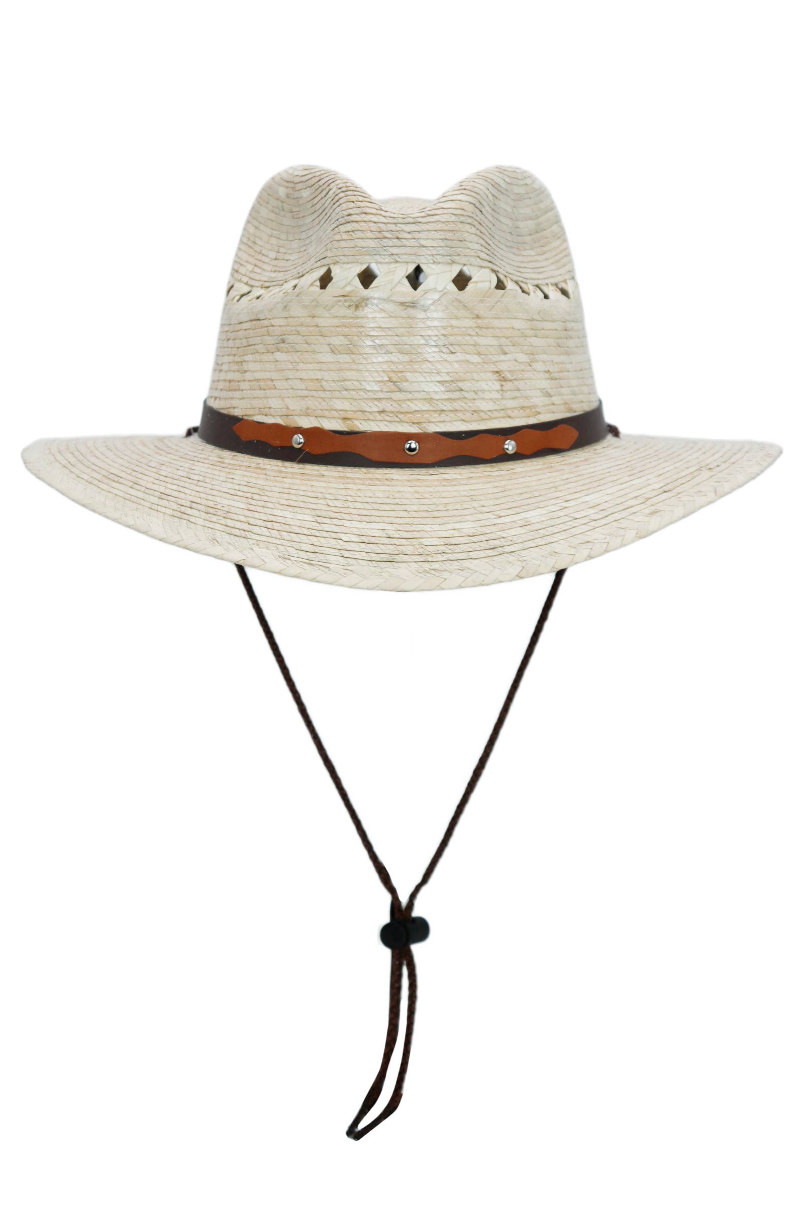 Cap Zone - Wholesale Straw Hat - Women's - Youths Tycoon Flat Palm Straw Lifeguard Hat - Vent1