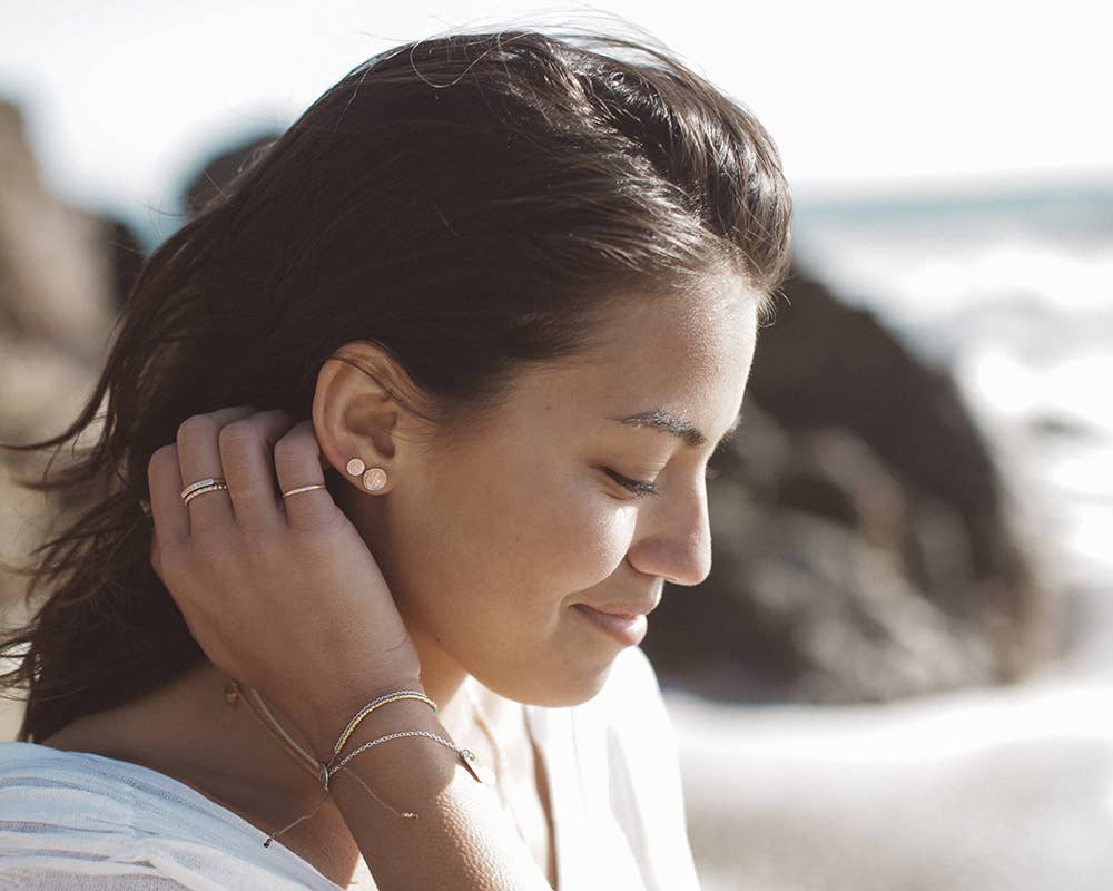 Christina Kober Designs - Wholesale Stud/Post Earrings - DOT STUDS | diamond dusted3