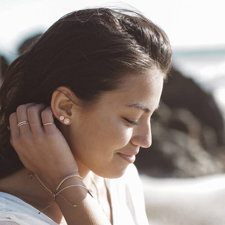 Christina Kober Designs - Wholesale Stud/Post Earrings - DOT STUDS | diamond dusted3