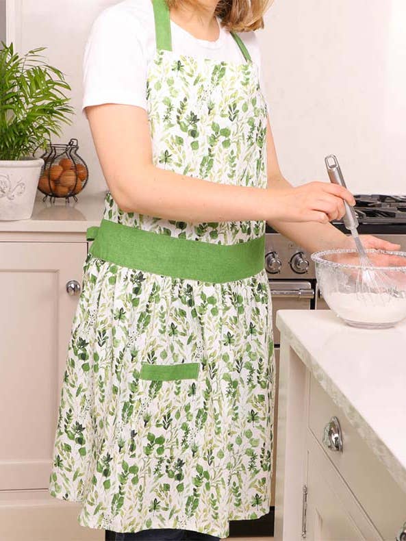Adult Woodland Botanical Kitchen Pinny Apron for wholesale by Dibor