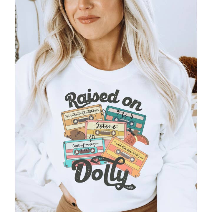 Raised On Dolly Sweatshirt für den Großhandel von The Goblin Saloon