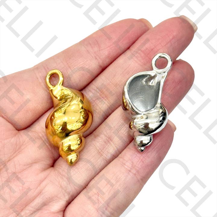 Celli Biju - Wholesale Pendant/Charm Necklace - Steel Medal - cowrie2