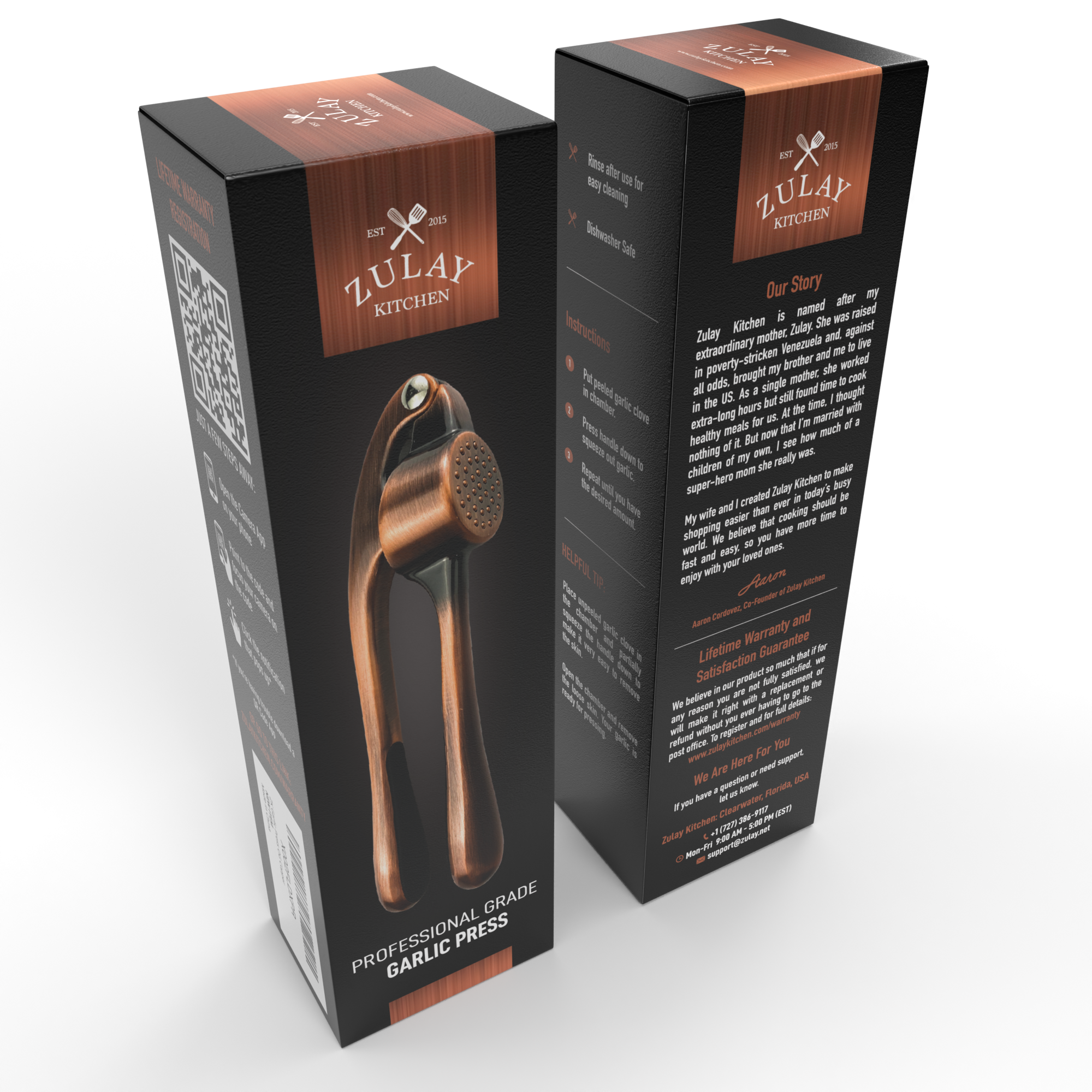 Zulay Kitchen – wholesale Köksverktyg/-pryl – Premium vitlökspress – Lättpressat ergonomiskt handtag1