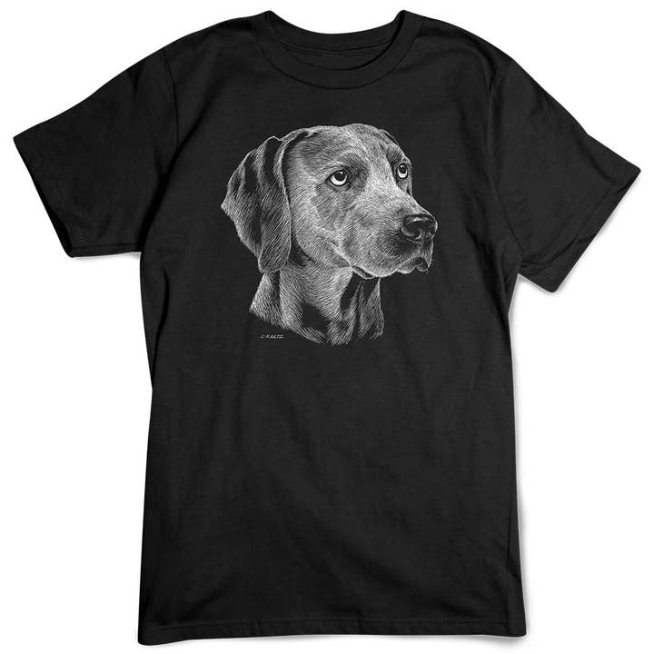 Artopia – Engroshandel T-shirt med print - Unisex – Weimaraner T-shirt, Scratchboard Hundrace