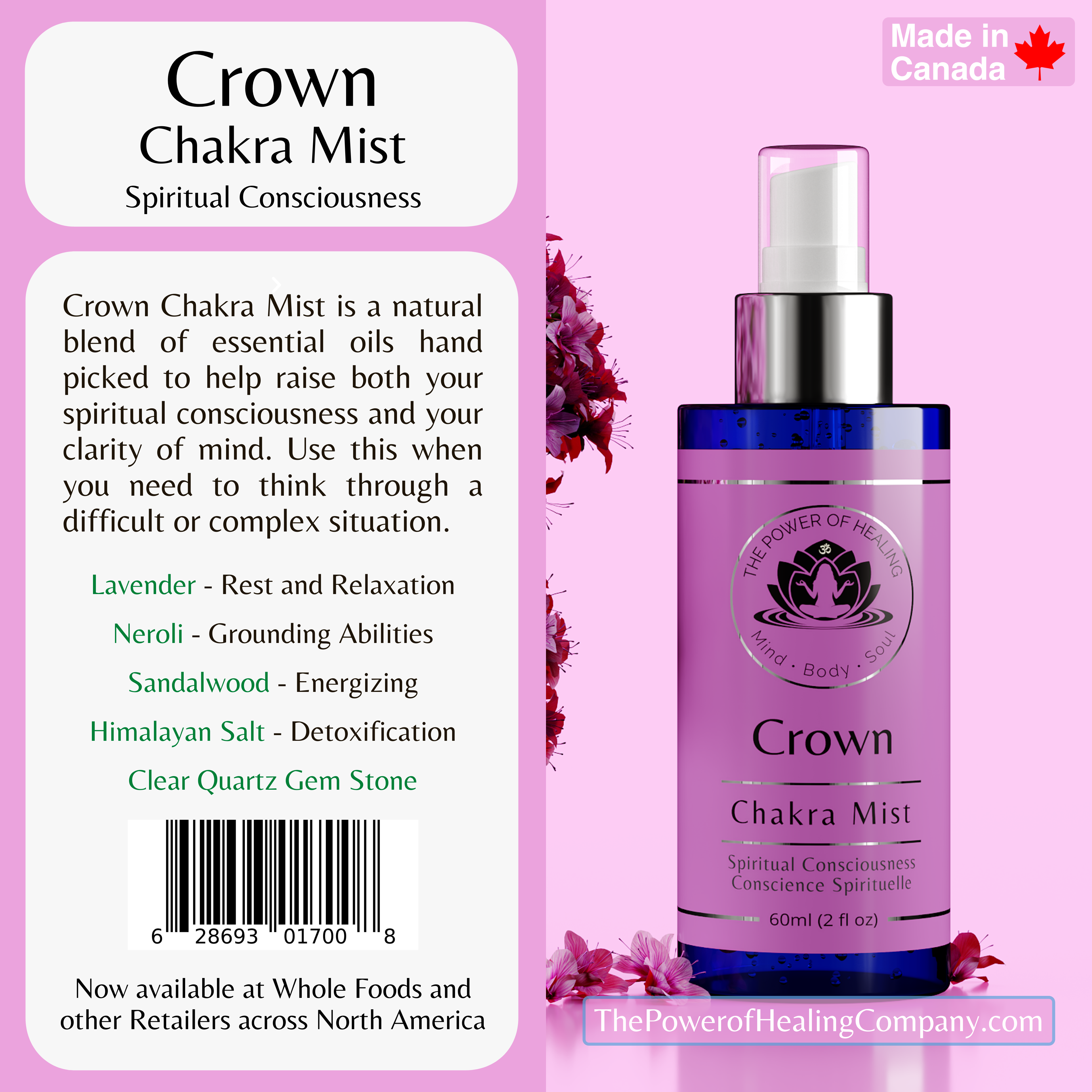 The Power of Healing - Venta al por mayor Vaporizador de aromaterapia - Crown Chakra Mist4