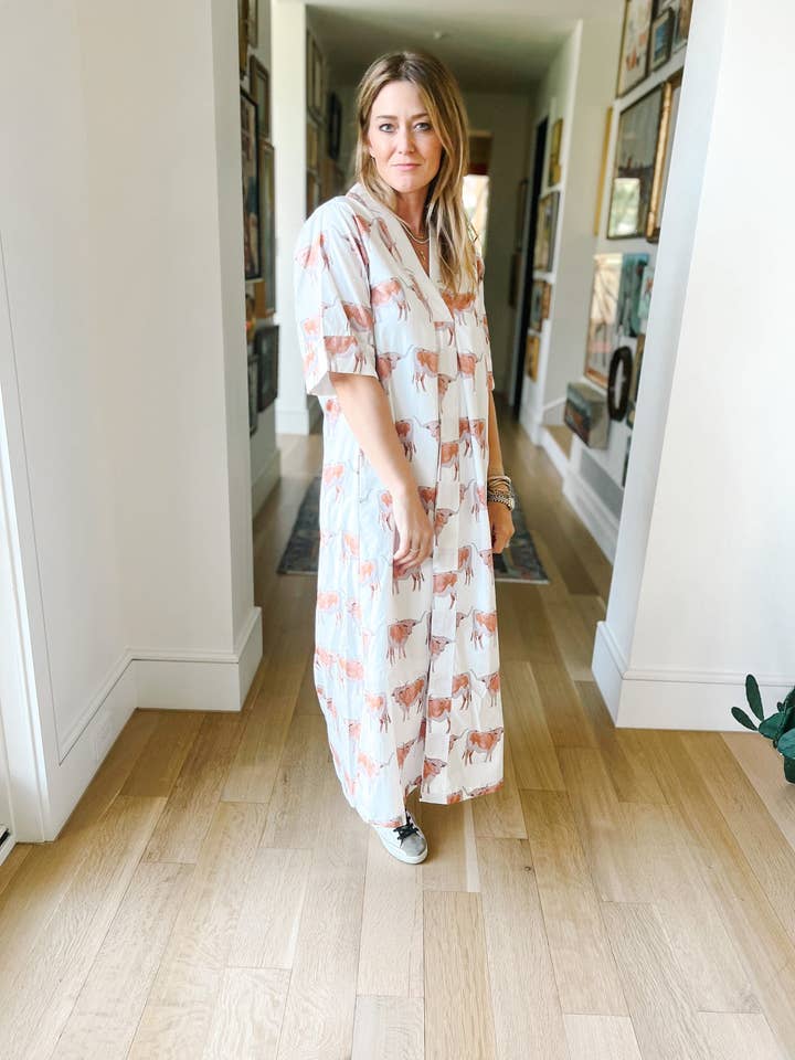 Black Label Henriette Caftan Steer & Tiger for wholesale by Brooke Wright Designs