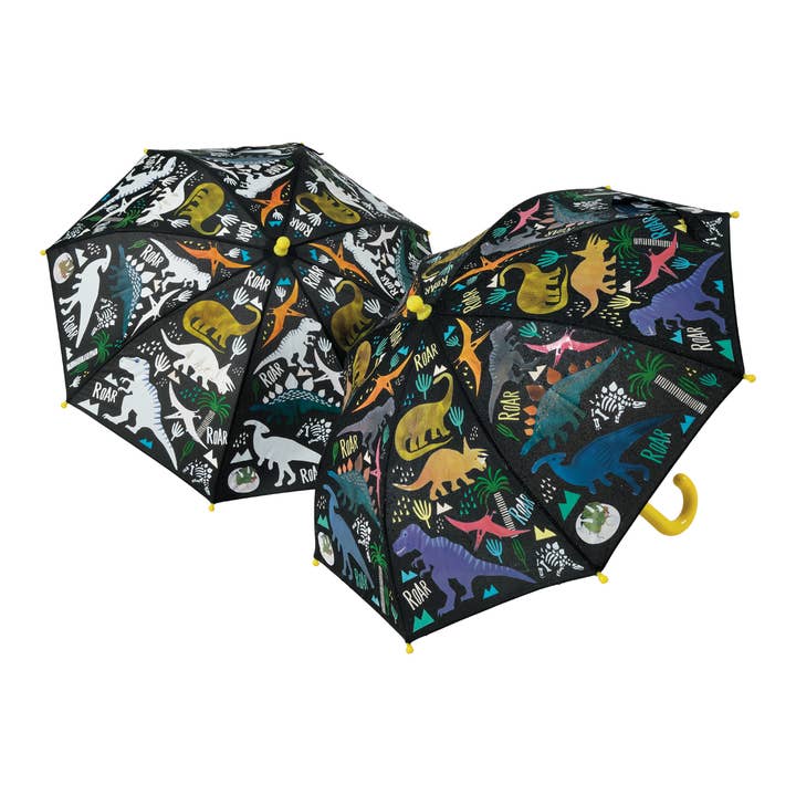 Colour Changing Umbrella - Dinosaur for wholesale by Floss and Rock - UK/EU