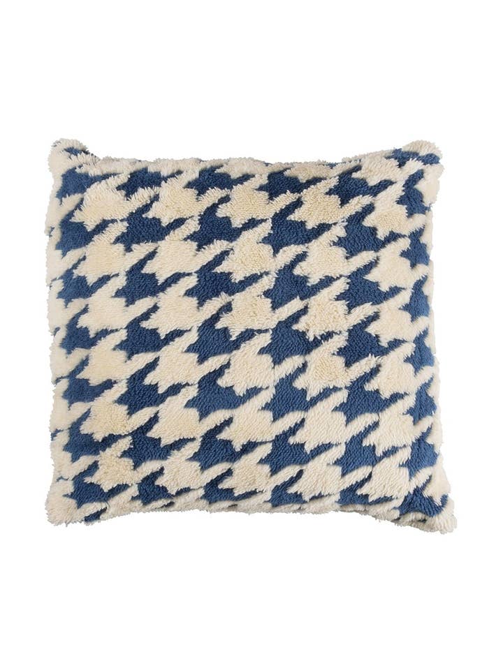 Funda de cojín de pata de gallo Valentina - Azul para venta al por mayor de Madame Smart Ltd