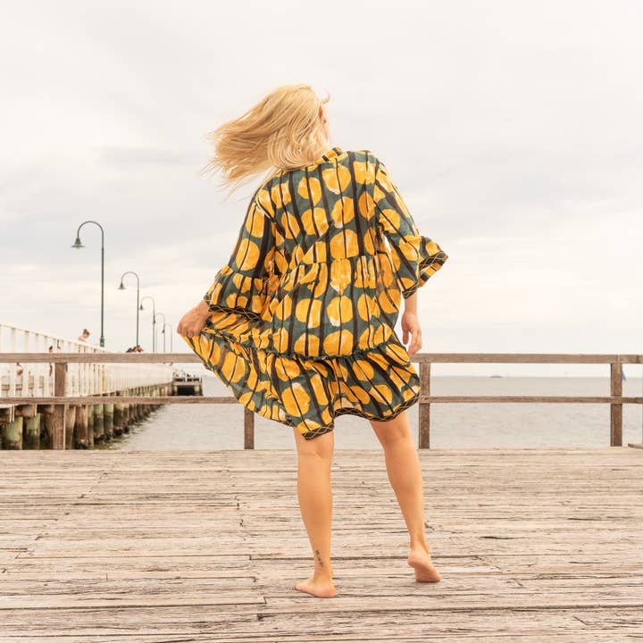 Glamthread - Wholesale Dress – Women's - Feather Fantasy Women's Cotton Midi Dress - One Size4