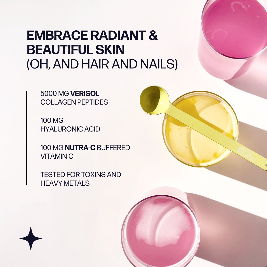 Sparkle Wellness - Vente Supplément oral/vitamine - Poudre de collagène Skin Boost Plus (orange) [30 portions]3