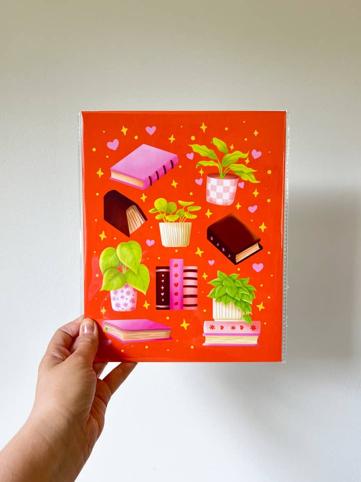 Stampa d'Arte Libri e Piante per la vendita all'ingrosso da parte di Chapter & Claw Studio