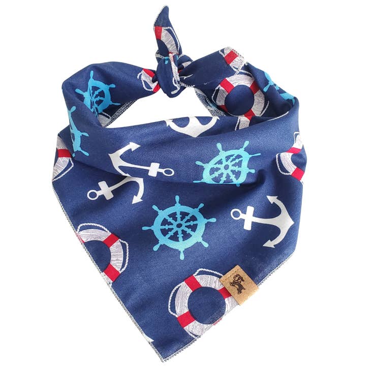 Nautical dog deals bandana
