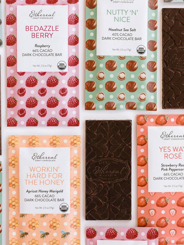 Chocolate Bars - You Build a Case (case 12) for wholesale by Ethereal Confections
