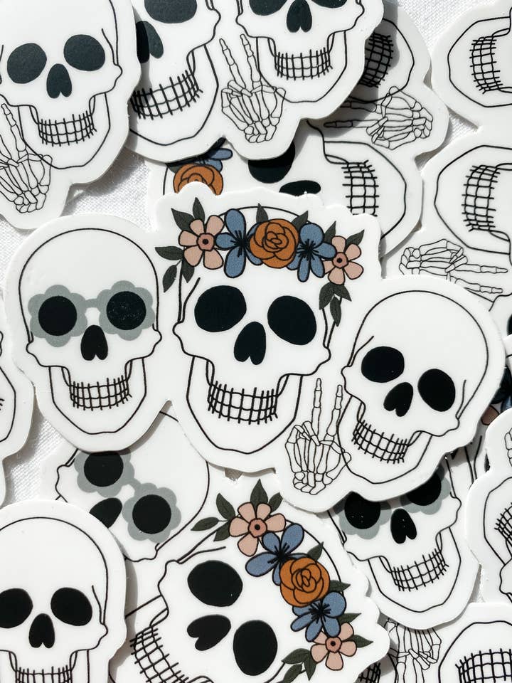 Hippie schedels sticker voor wholesale door Detty Designs