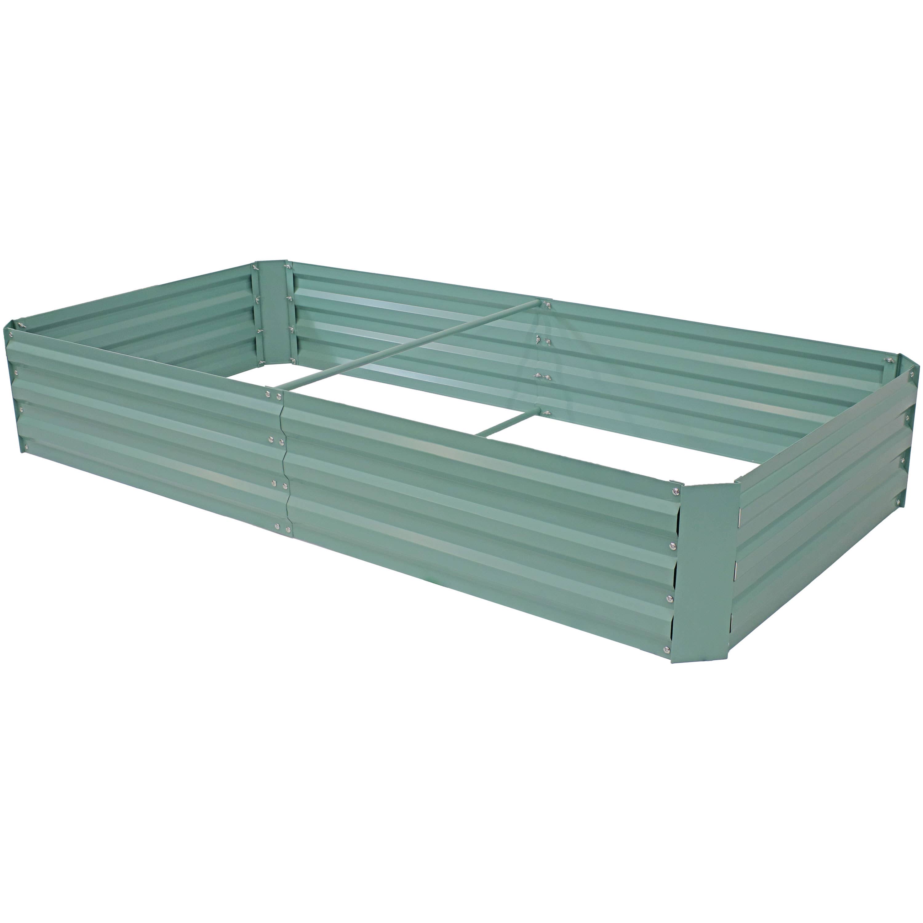Sunnydaze Decor - Wholesale Planter Box - Steel Rectangle Raised Garden Bed - 3' x 6' - Green1