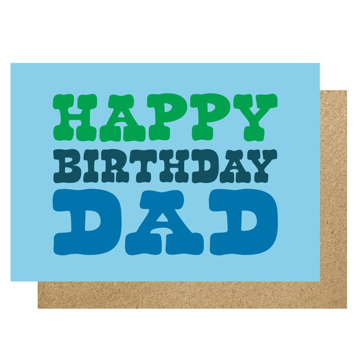 Happy Birthday Dad card for wholesale by Lucky Ink