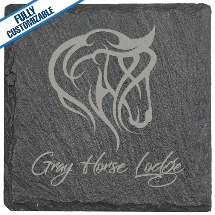 GiftWorksPlus - Wholesale Coasters - Engraved Slate Coasters - Fully Customizable